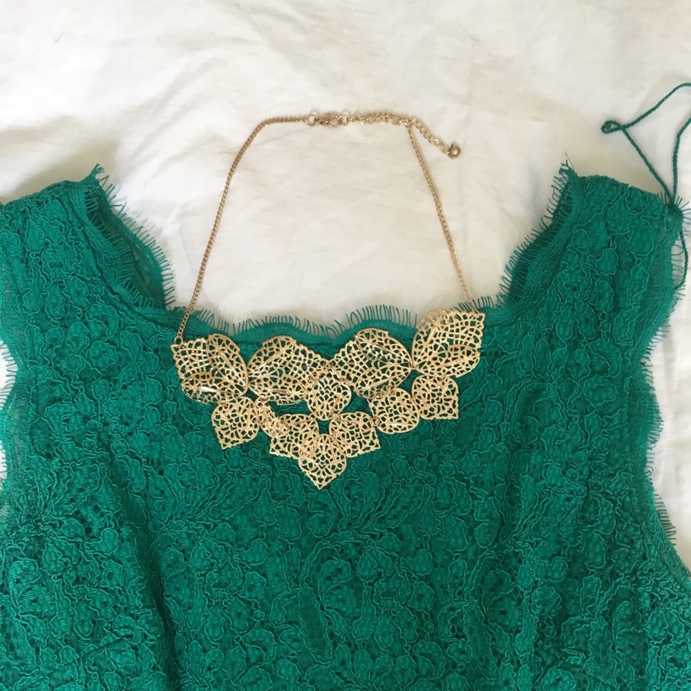 Gold statement necklace